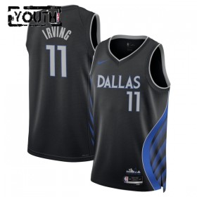 NBA Børn Trøje Dallas Mavericks Kyrie Irving 2025-26 Nike City Edition Sort Swingman